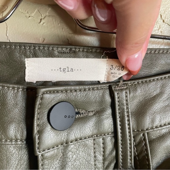 Anthropologie Green Straight Leg Utility Pants - Picture 7 of 9